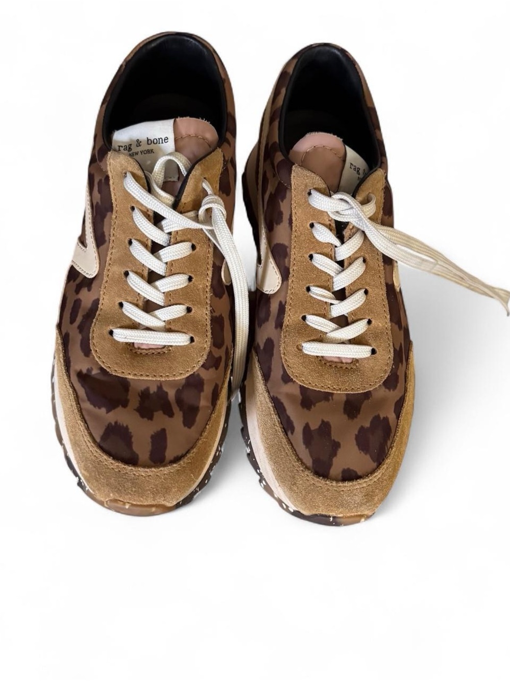 Rag & Bone Retro Runner Leopard Print Suede Leather Sneakers EU 37 - Picture 8 of 8